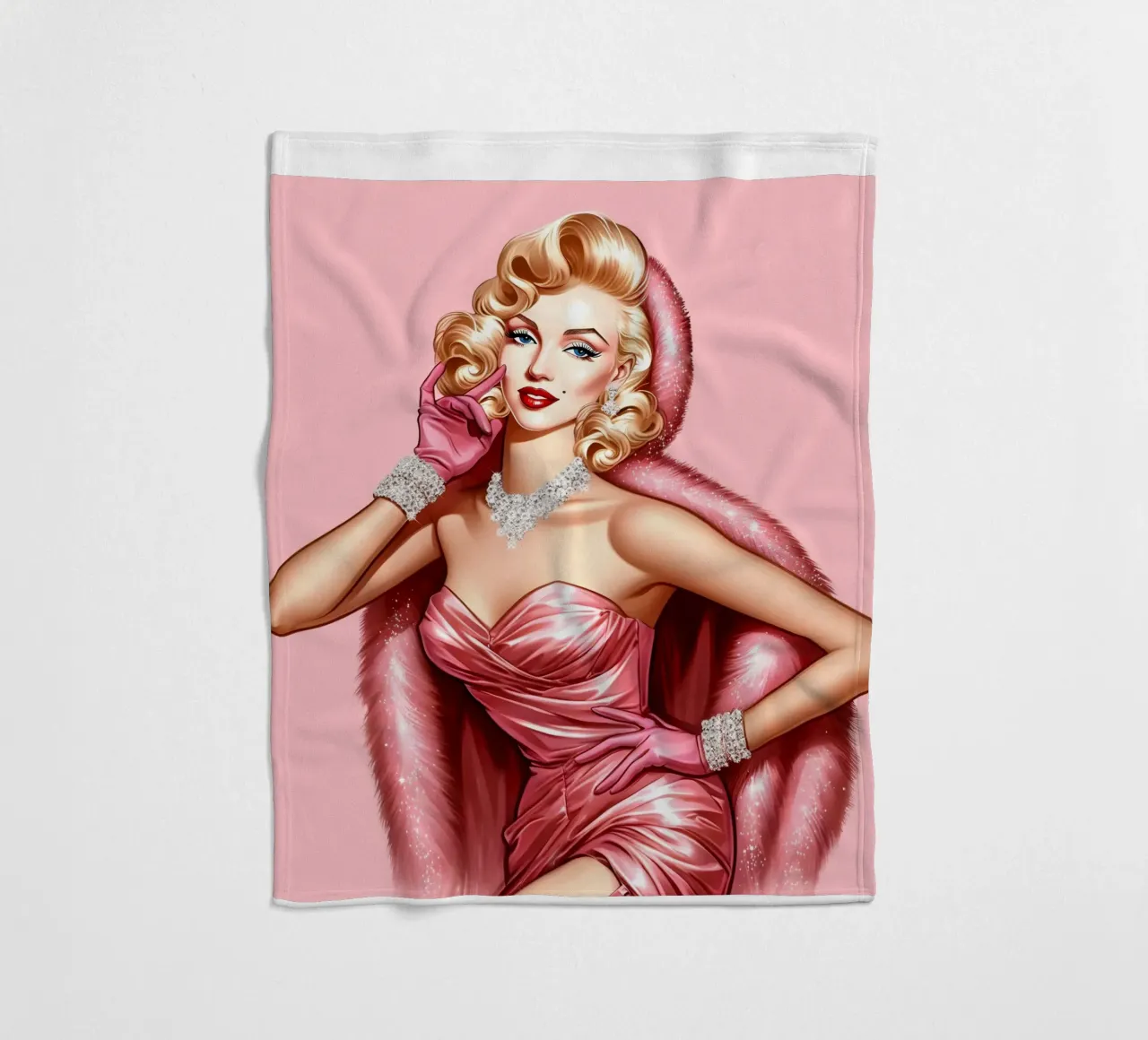 Marilyn Sognando un bianco Natale coperta in pile da ARTOMATIC