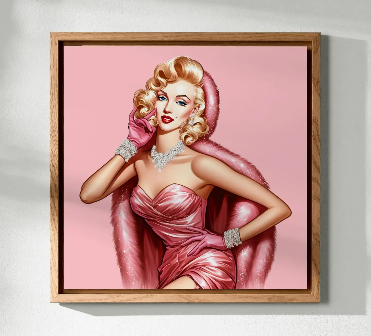 Marilyn Sognando un bianco Natale alluminio dibond da ARTOMATIC