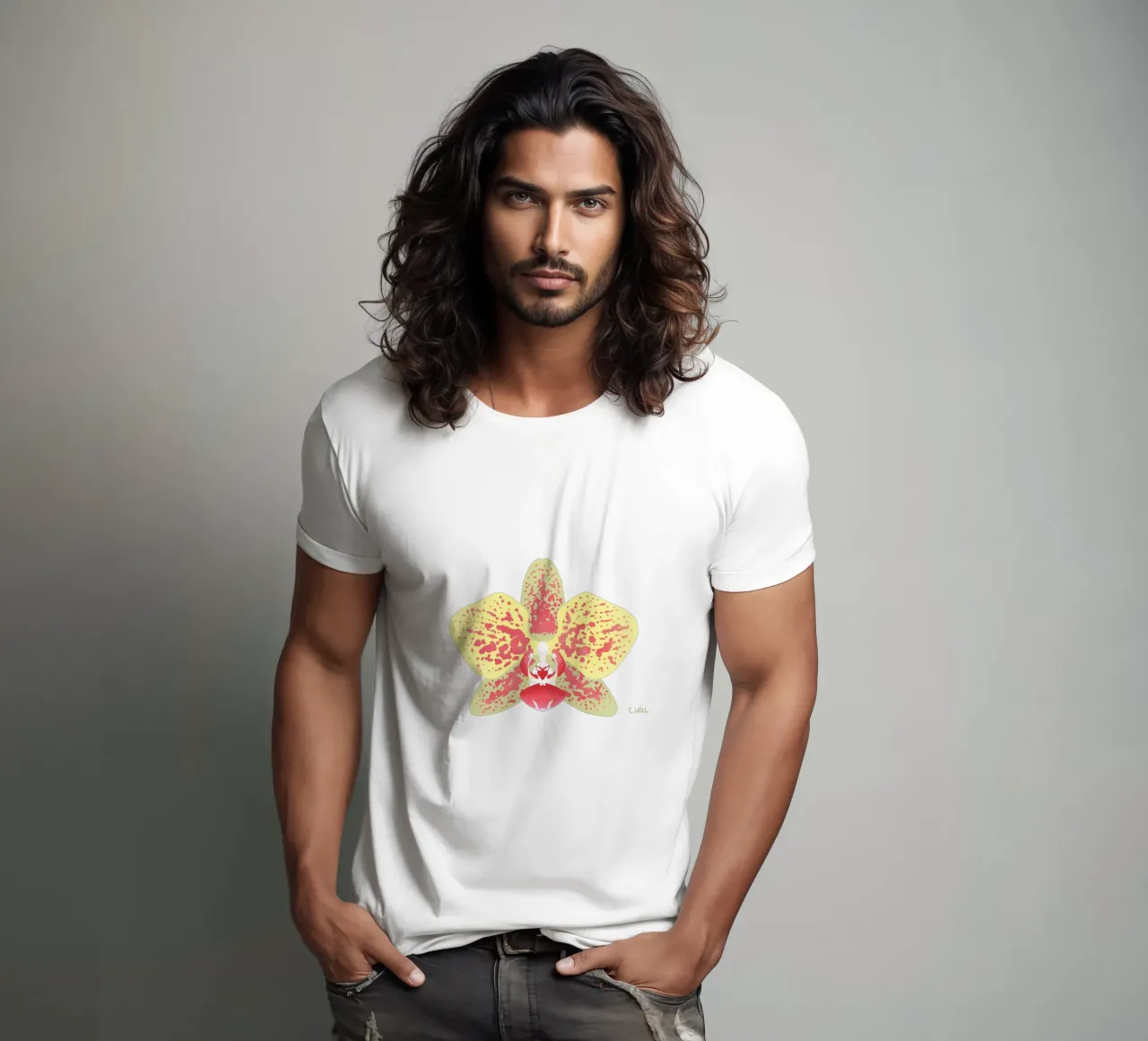 Orchidea volpe t-shirt da C.WILL