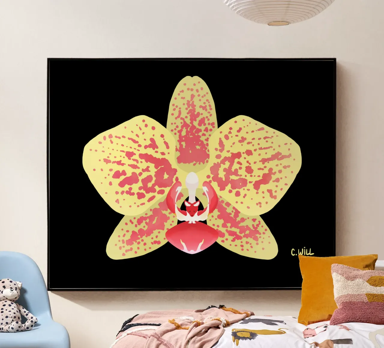 Orchidea volpe plexiglass da C.WILL