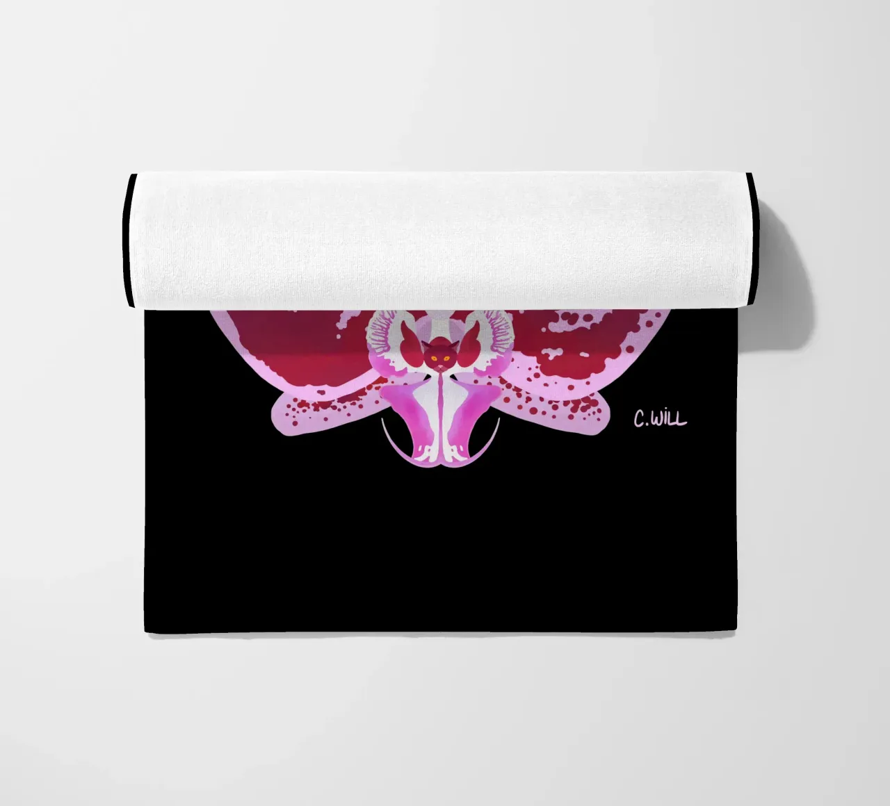 Gatto orchidea telo mare da C.WILL