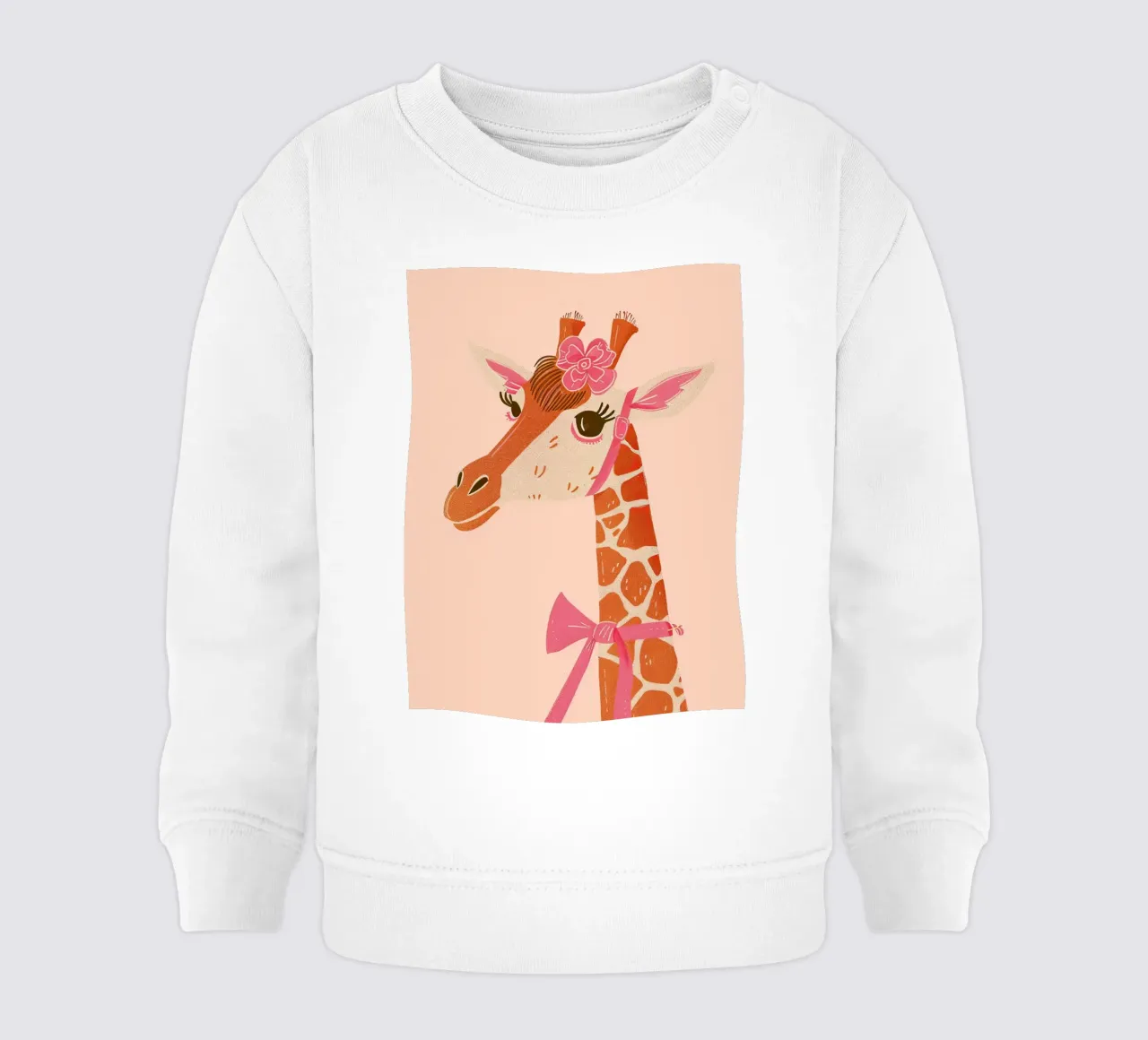 Giraffa glamour con fiocco felpa neonato da DaarbyN