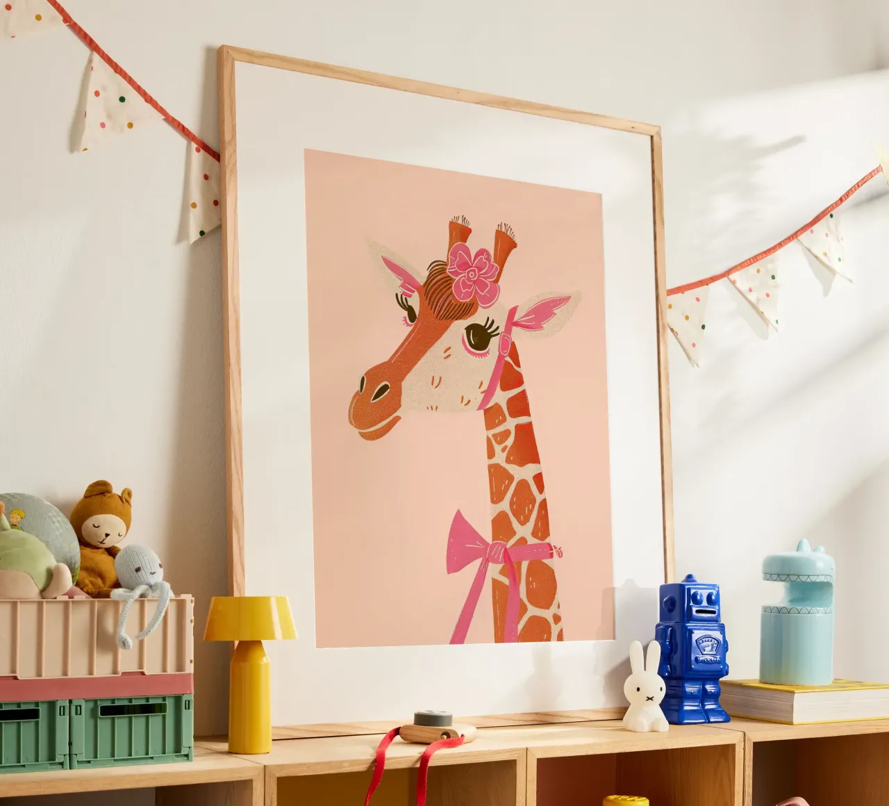 Glamouröse Giraffe mit Schleife Hahnemühle von DaarbyN