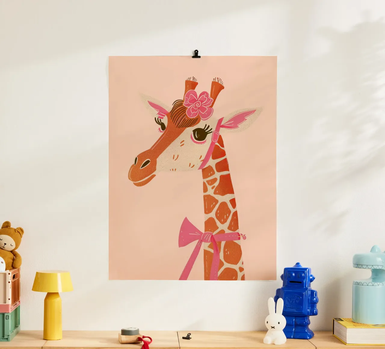 Glamouröse Giraffe mit Schleife Hahnemühle von DaarbyN