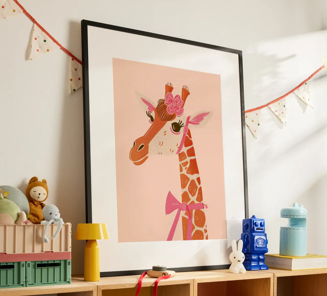 Glamouröse Giraffe mit Schleife Hahnemühle von DaarbyN