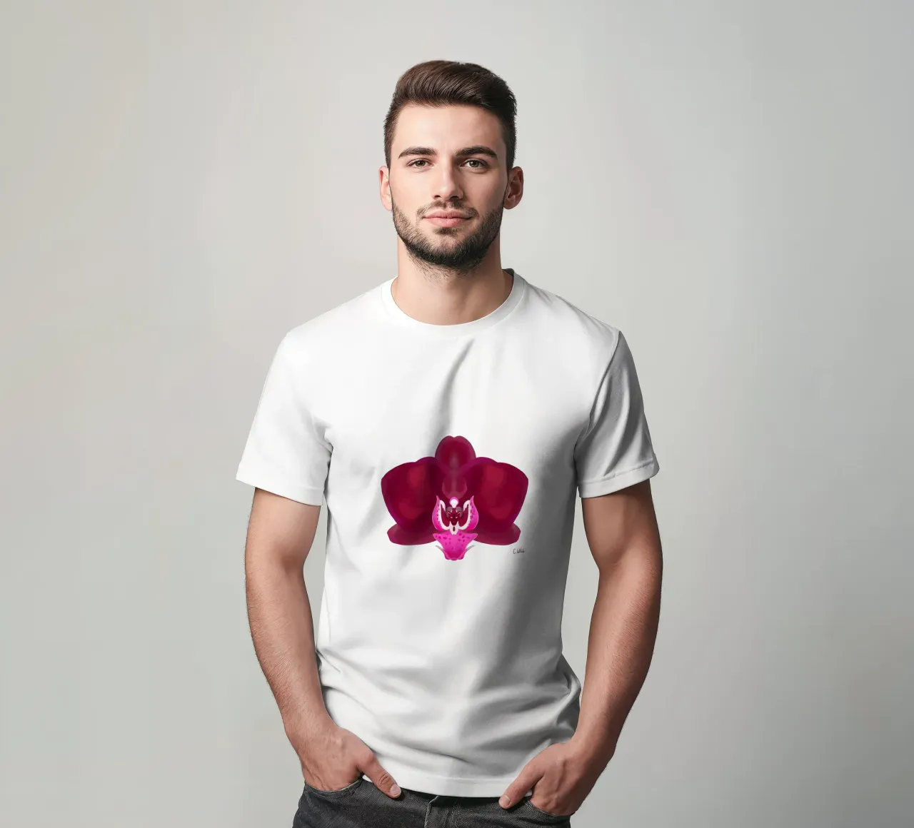 Orchidea pantera t-shirt da C.WILL