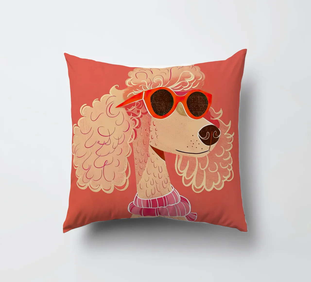Retro Glamour Pudel Kissen von DaarbyN