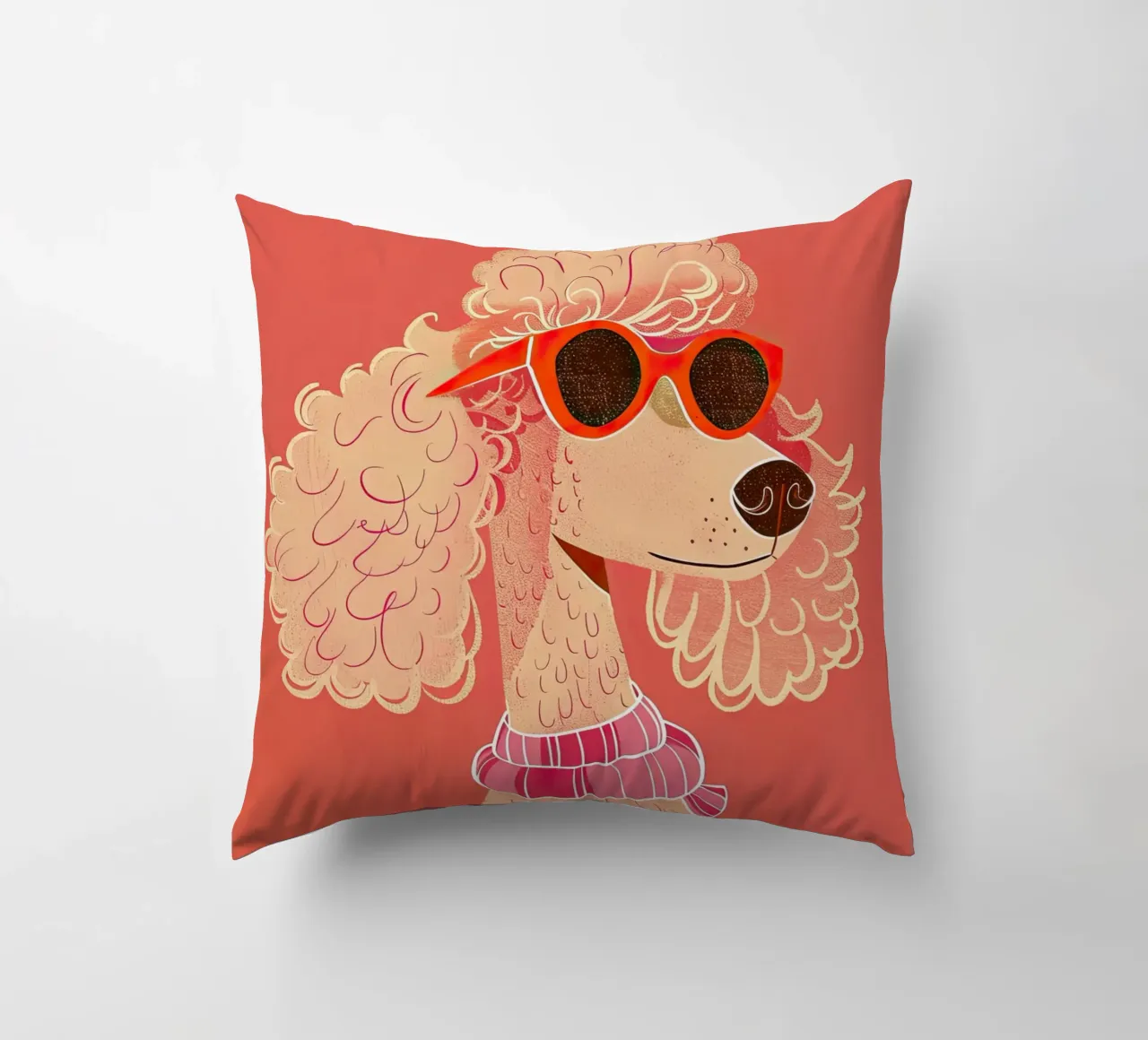 Retro Glamour Pudel Kissen von DaarbyN