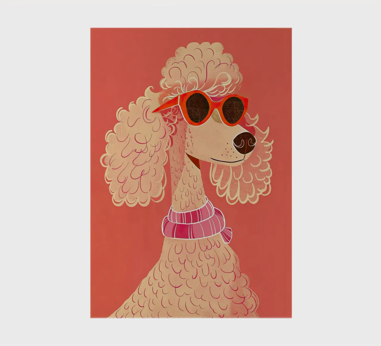 Retro Glamour Poodle notebook by DaarbyN