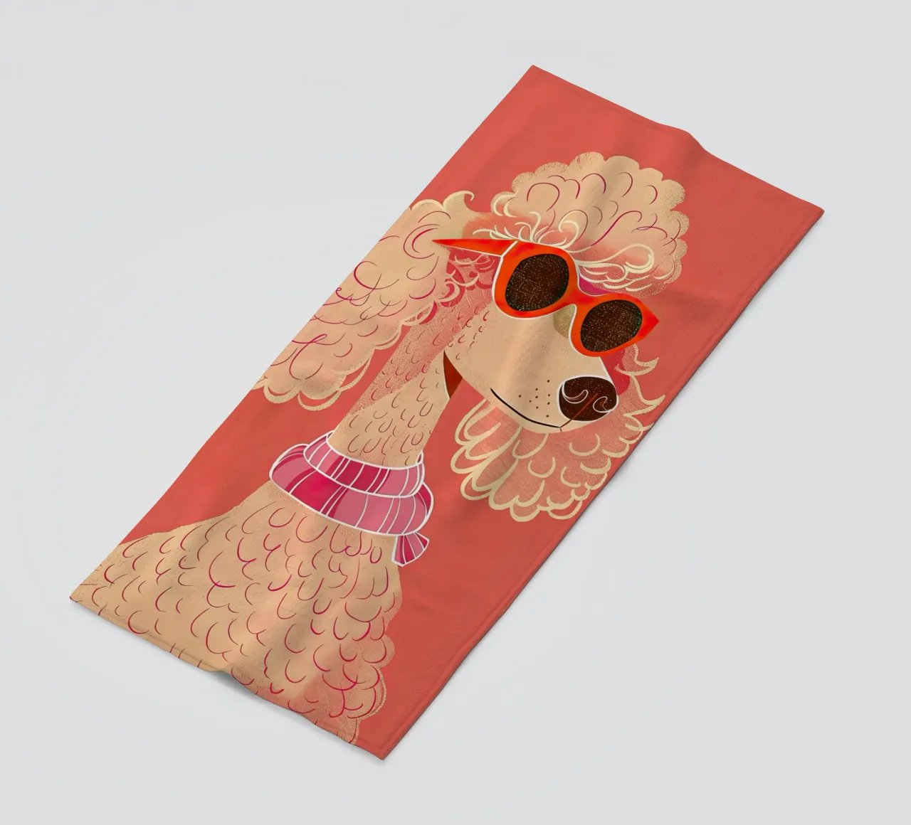 Retro Glamour Poodle beach towel by DaarbyN