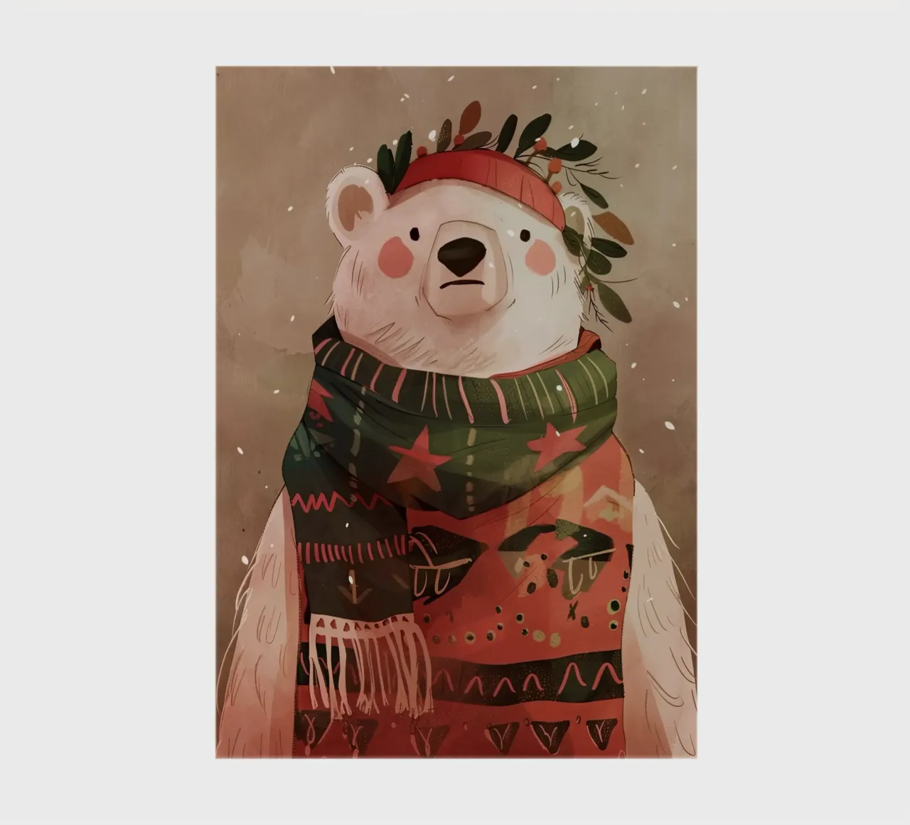 Ours festif avec l'esprit des fêtes carnet de notes de DaarbyN