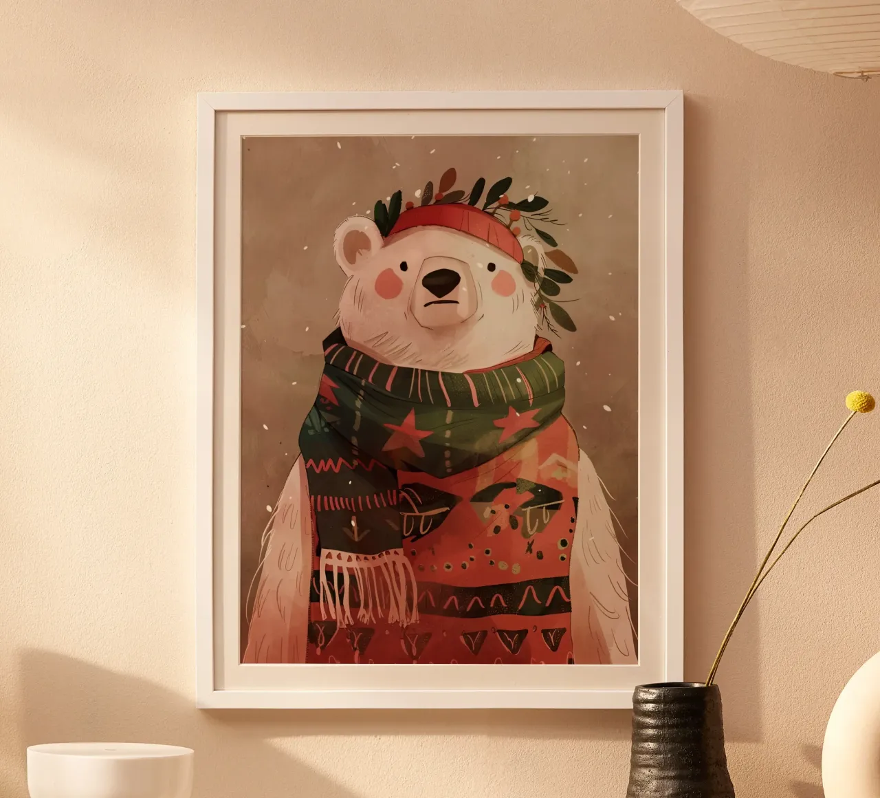 Festive Bear with Holiday Spirit poster by DaarbyN
