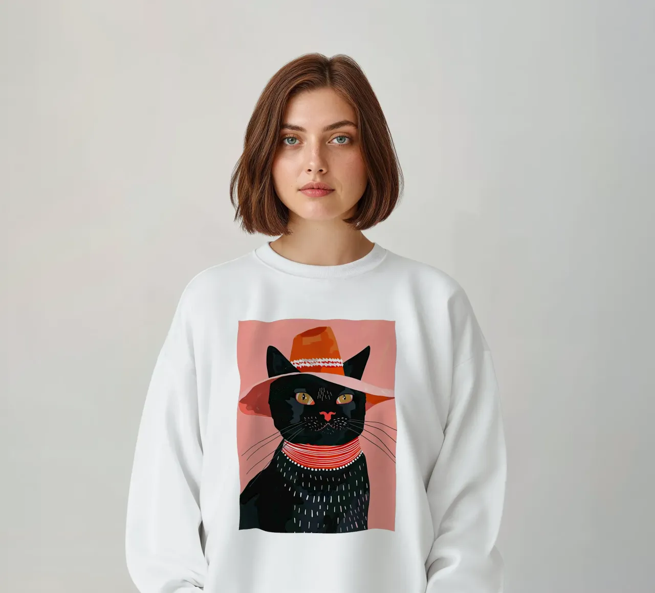 Il gatto nero elegante felpa da DaarbyN