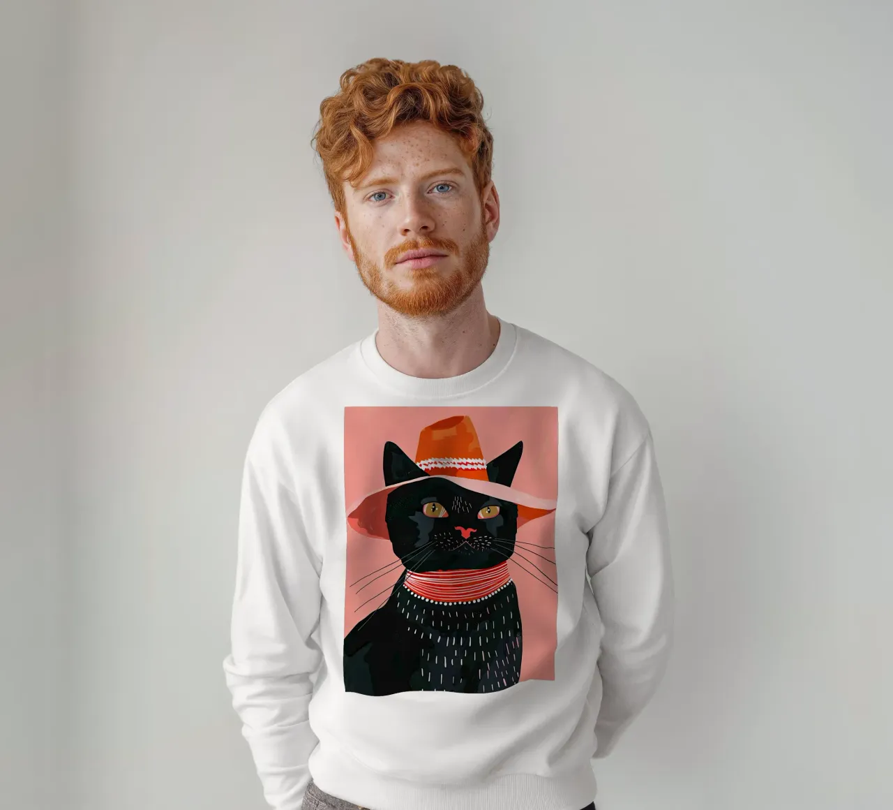 Il gatto nero elegante felpa da DaarbyN