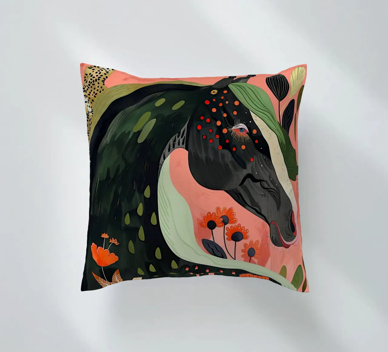 Cavallo in fiore cuscino da DaarbyN