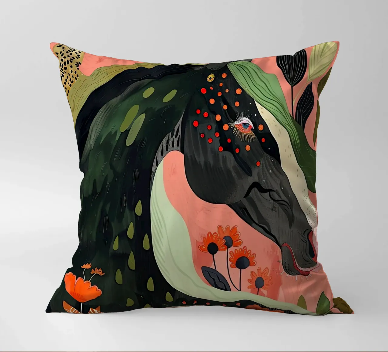Cavallo in fiore cuscino da DaarbyN