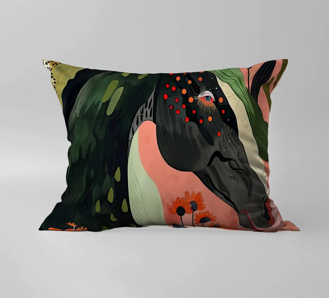 Cavallo in fiore cuscino da DaarbyN