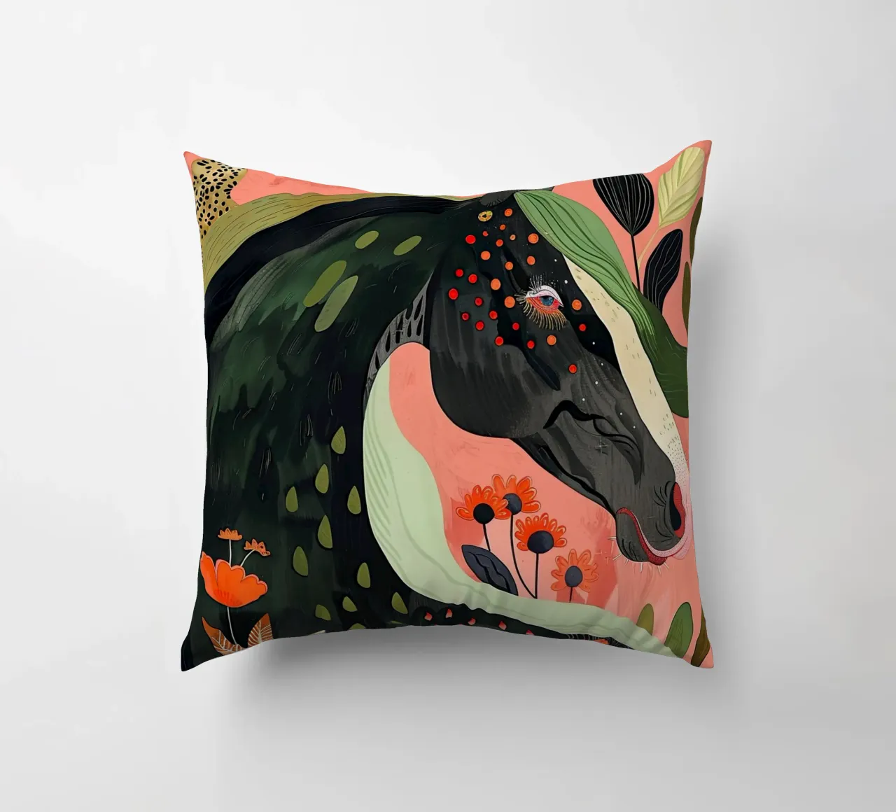 Cavallo in fiore cuscino da DaarbyN