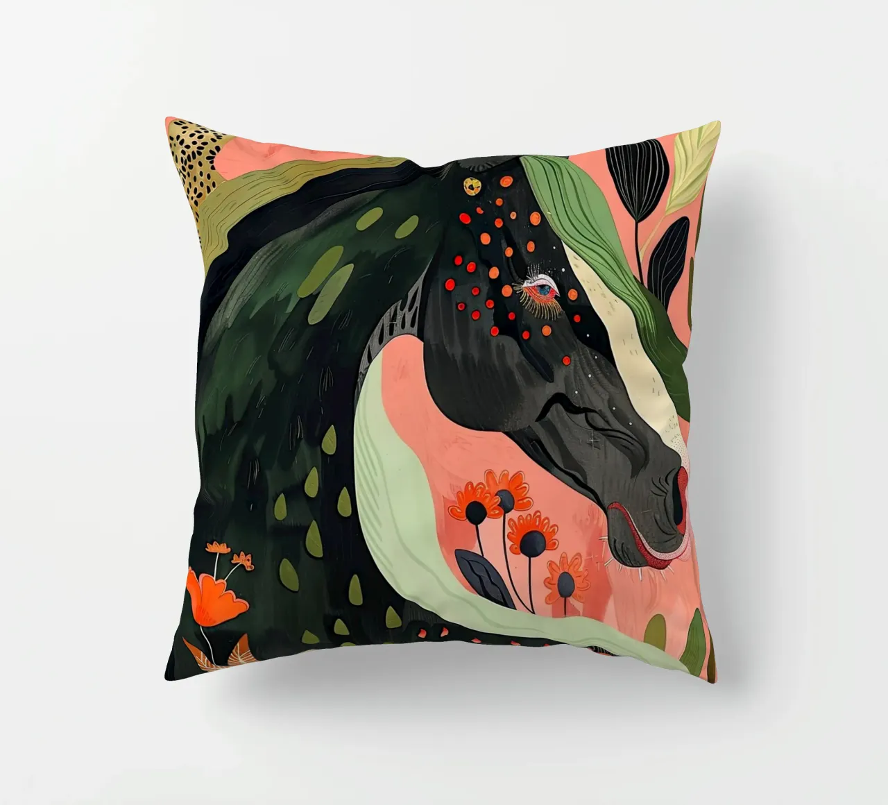 Cavallo in fiore cuscino da DaarbyN