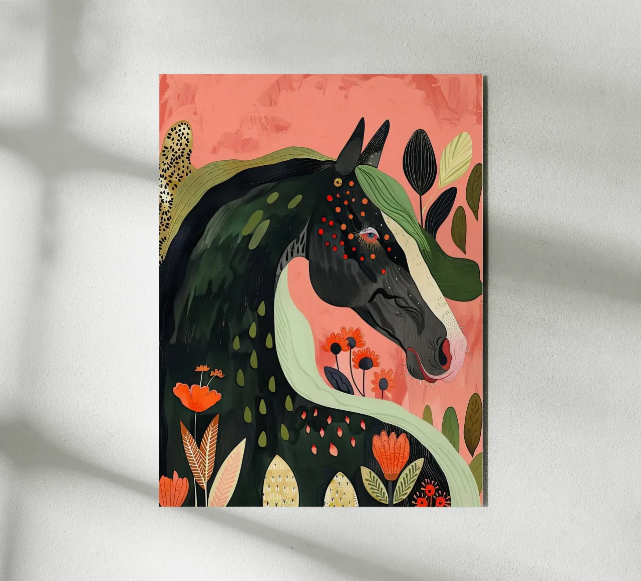 Cavallo in fiore alluminio dibond da DaarbyN
