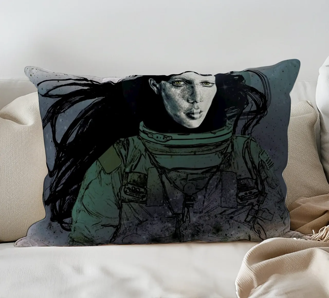 Astronaut 2 cuscino da Agnes KR Patience