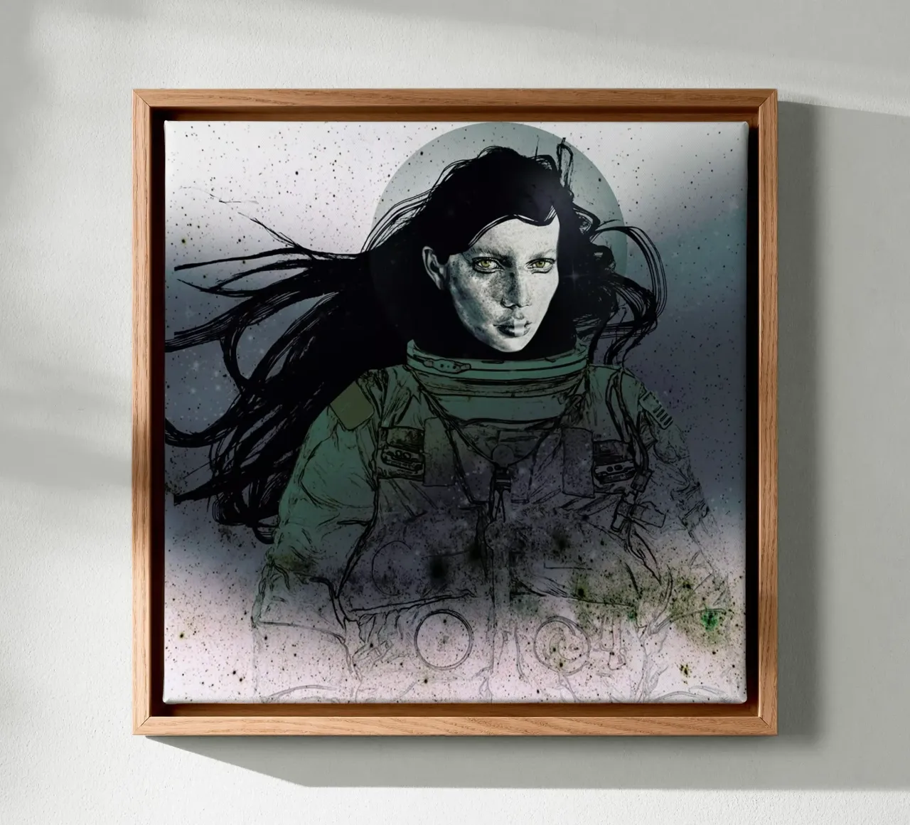 Astronaut 2 canvas van Agnes KR Patience