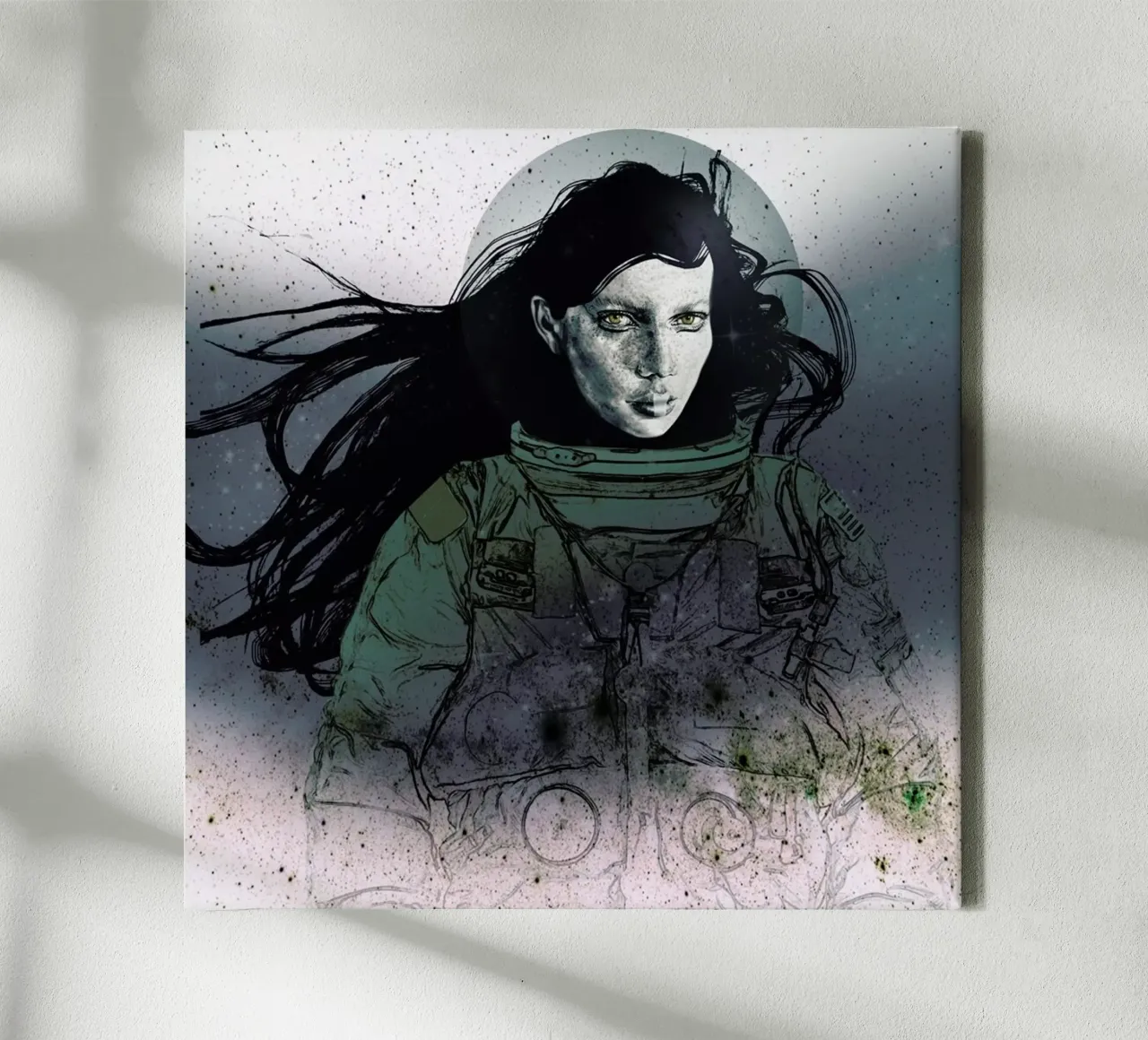 Astronaut 2 canvas van Agnes KR Patience