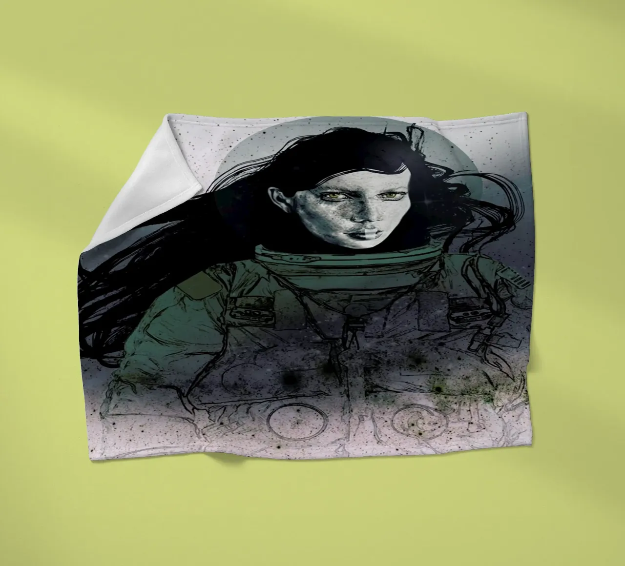 Astronaut 2 fleecedeken van Agnes KR Patience