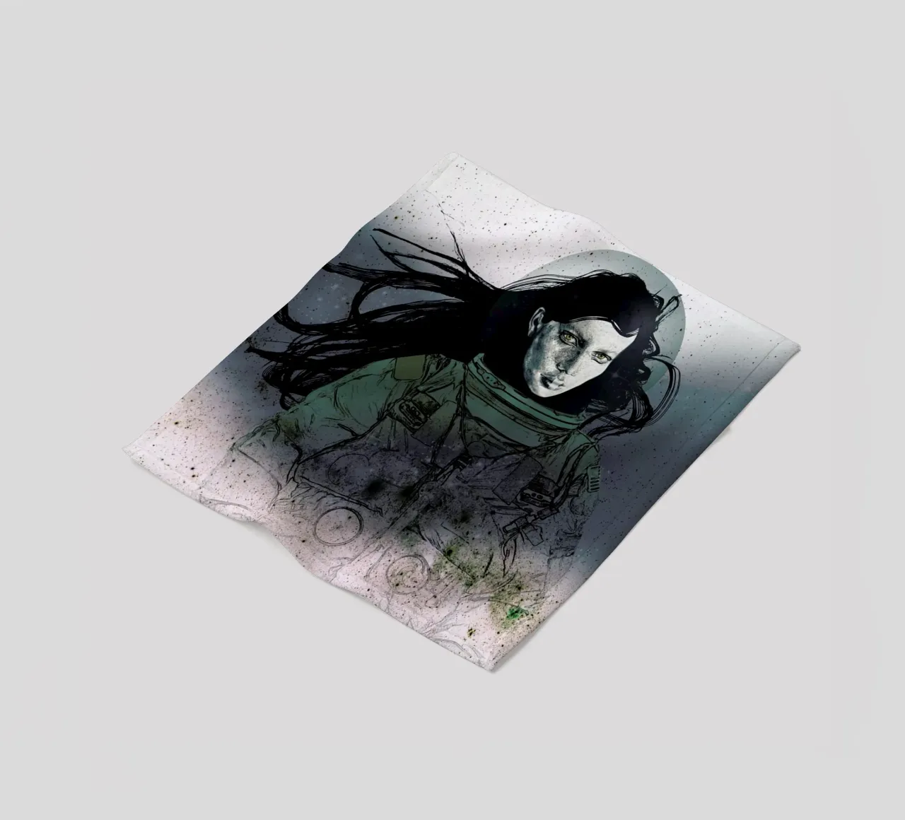 Astronaut 2 fleecedeken van Agnes KR Patience