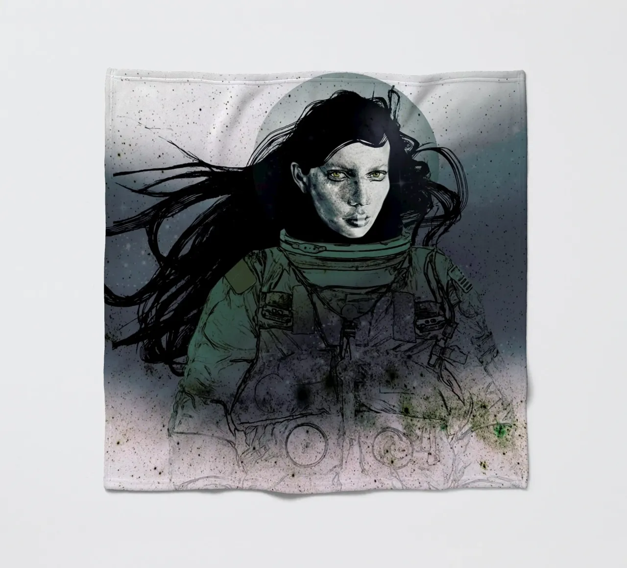 Astronaut 2 fleecedeken van Agnes KR Patience