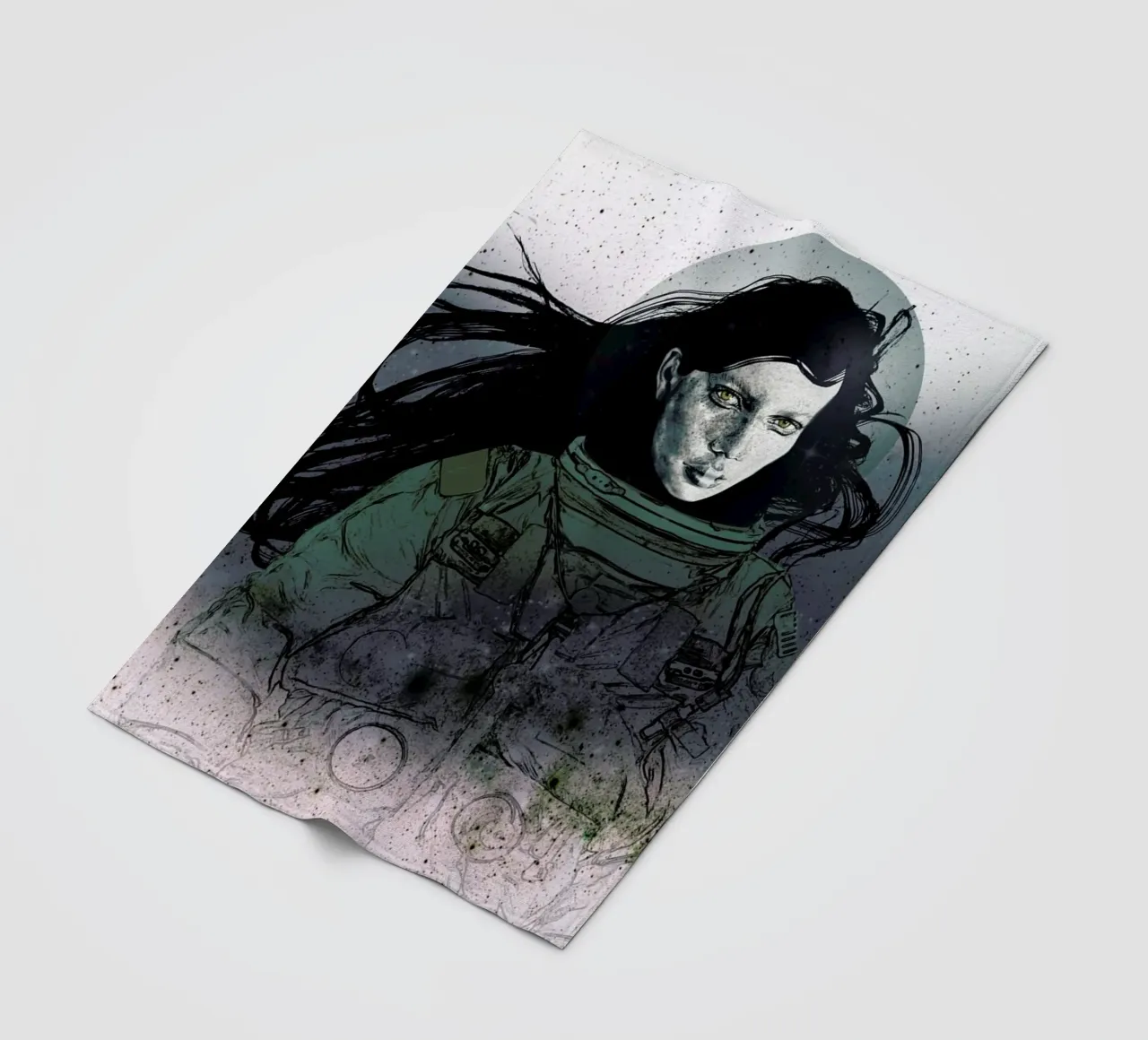 Astronaut 2 fleecedeken van Agnes KR Patience