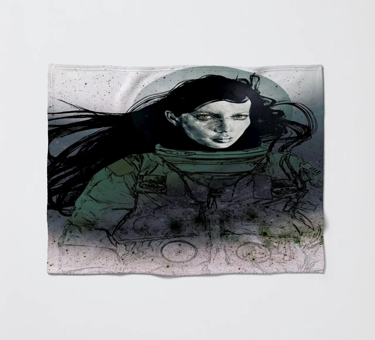 Astronaut 2 fleecedeken van Agnes KR Patience