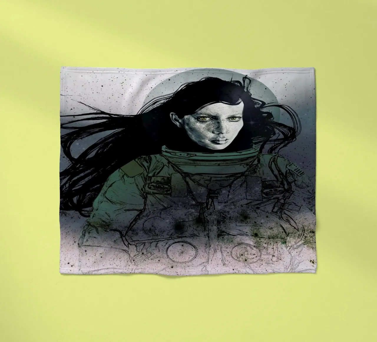 Astronaut 2 fleecedeken van Agnes KR Patience