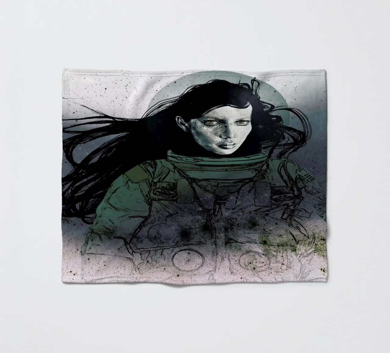 Astronaut 2 fleecedeken van Agnes KR Patience