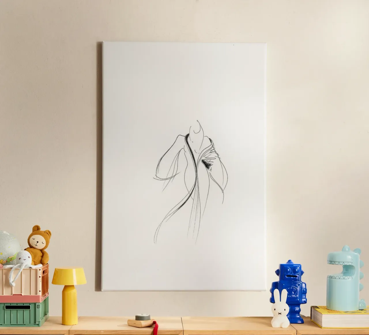 Lady Kimono (mit Hintergrund) tela con Cornice a cassetta da thegirlcalledlonging