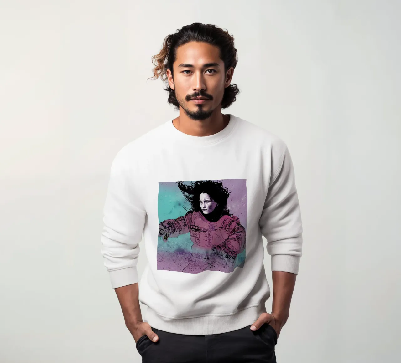 Astronaut 3 sweatshirt van Agnes KR Patience
