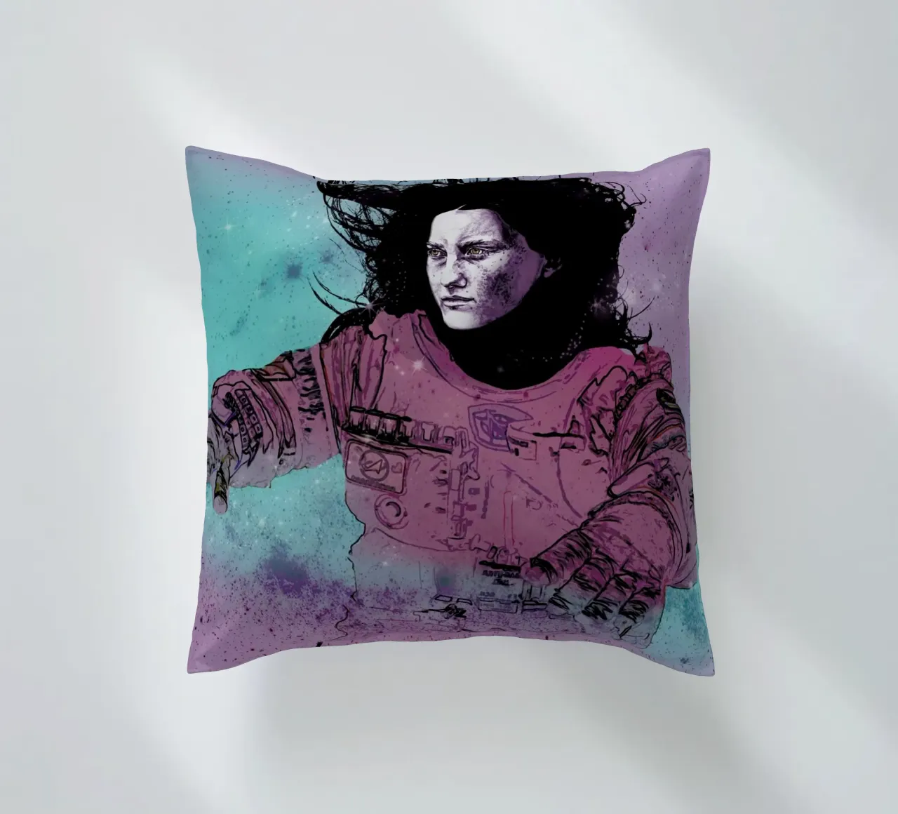 Astronaut 3 cuscino da Agnes KR Patience