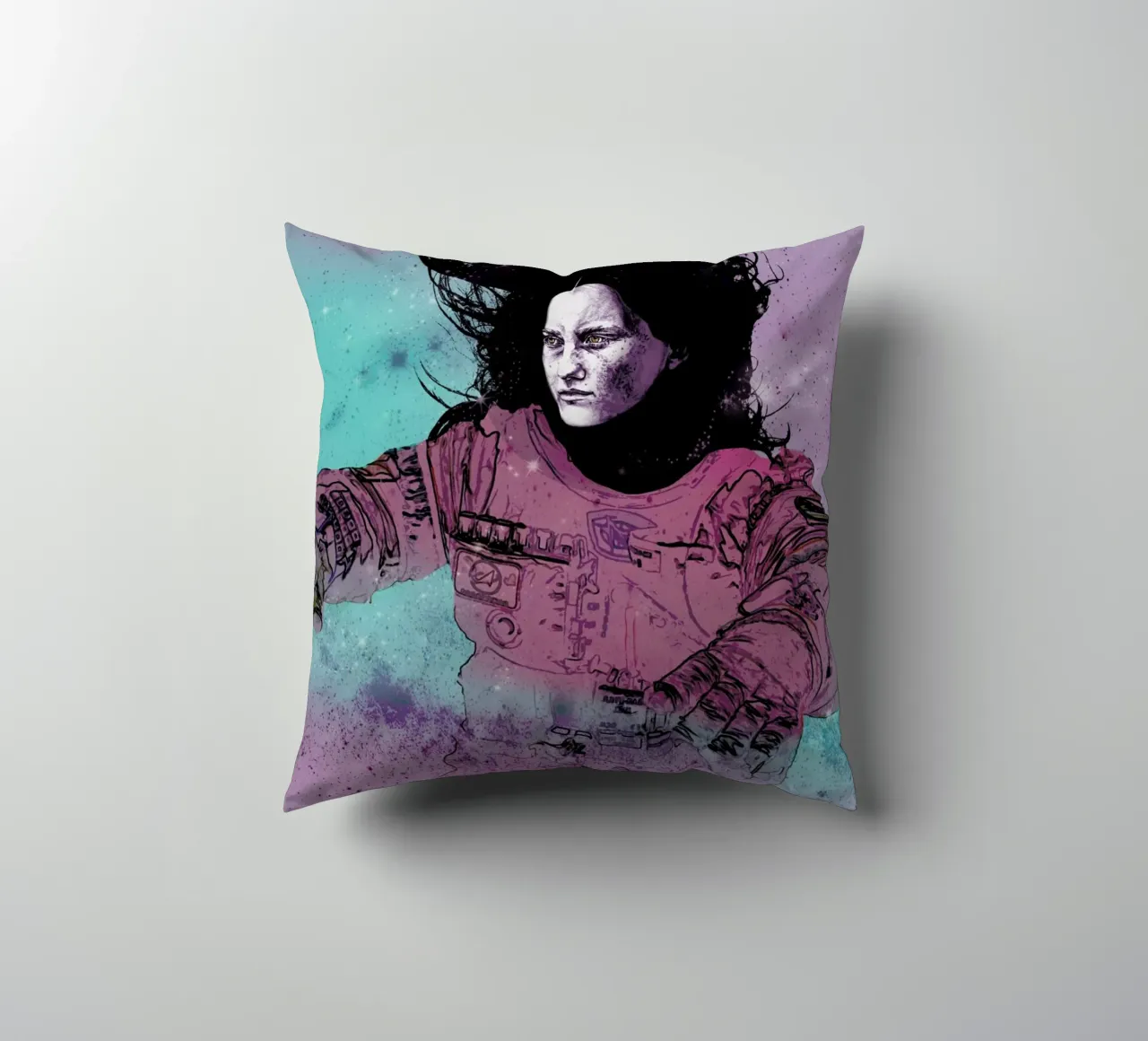 Astronaut 3 cuscino da Agnes KR Patience