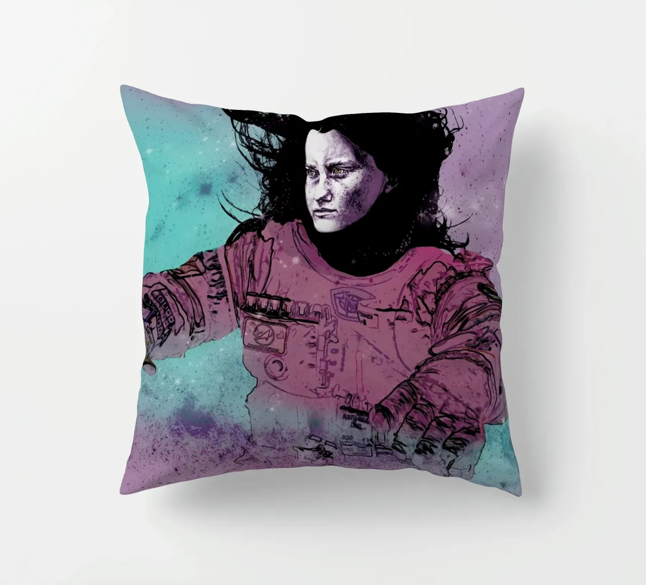 Astronaut 3 cuscino da Agnes KR Patience