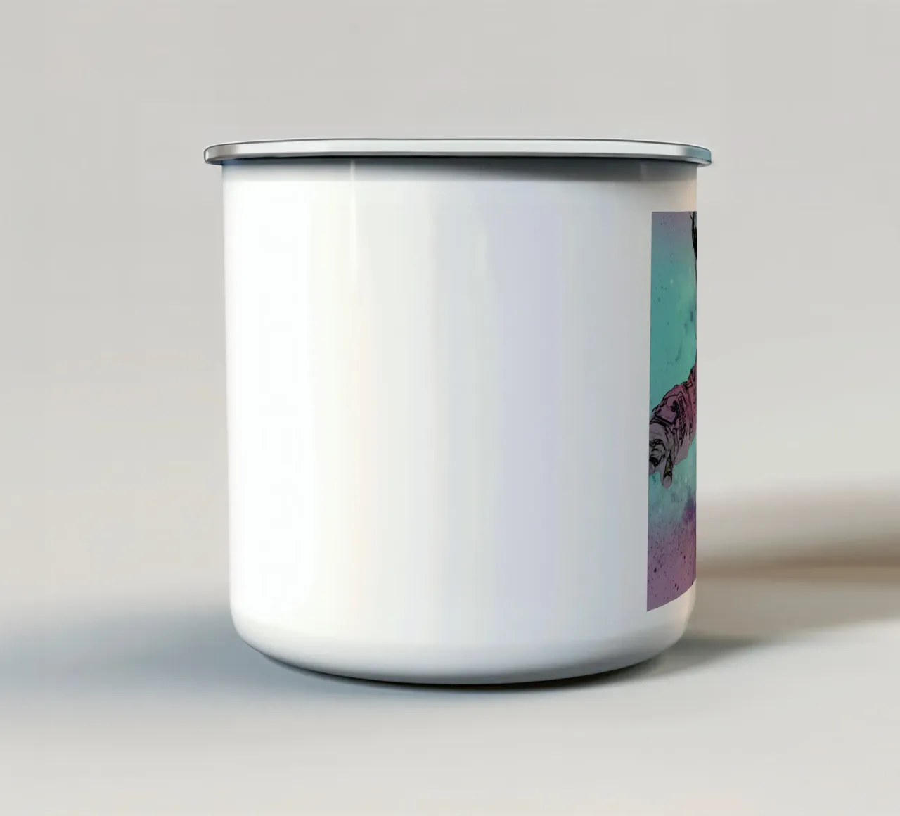 Astronaut 3 tazza in smalto da Agnes KR Patience