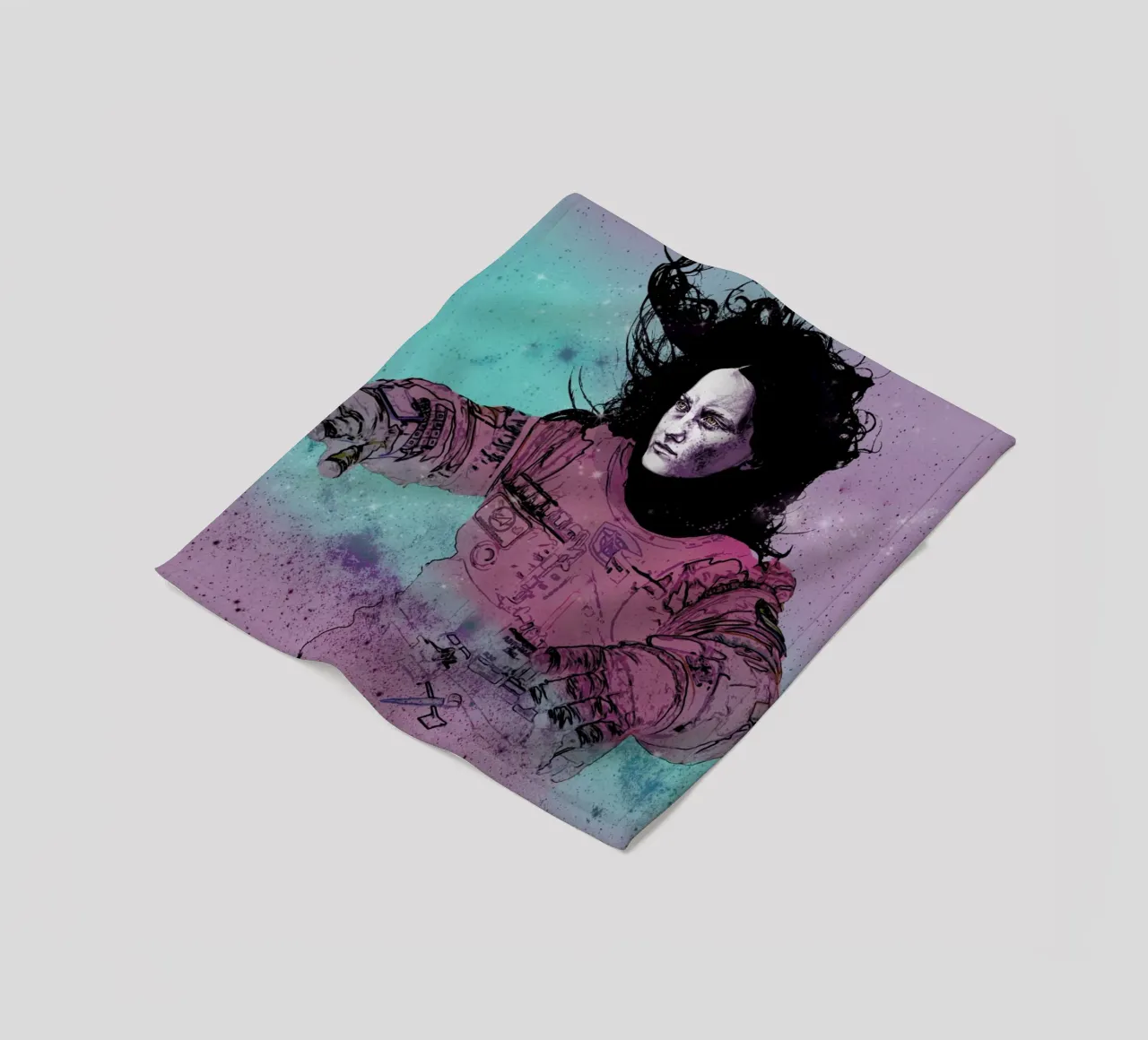 Astronaut 3 coperta in pile da Agnes KR Patience