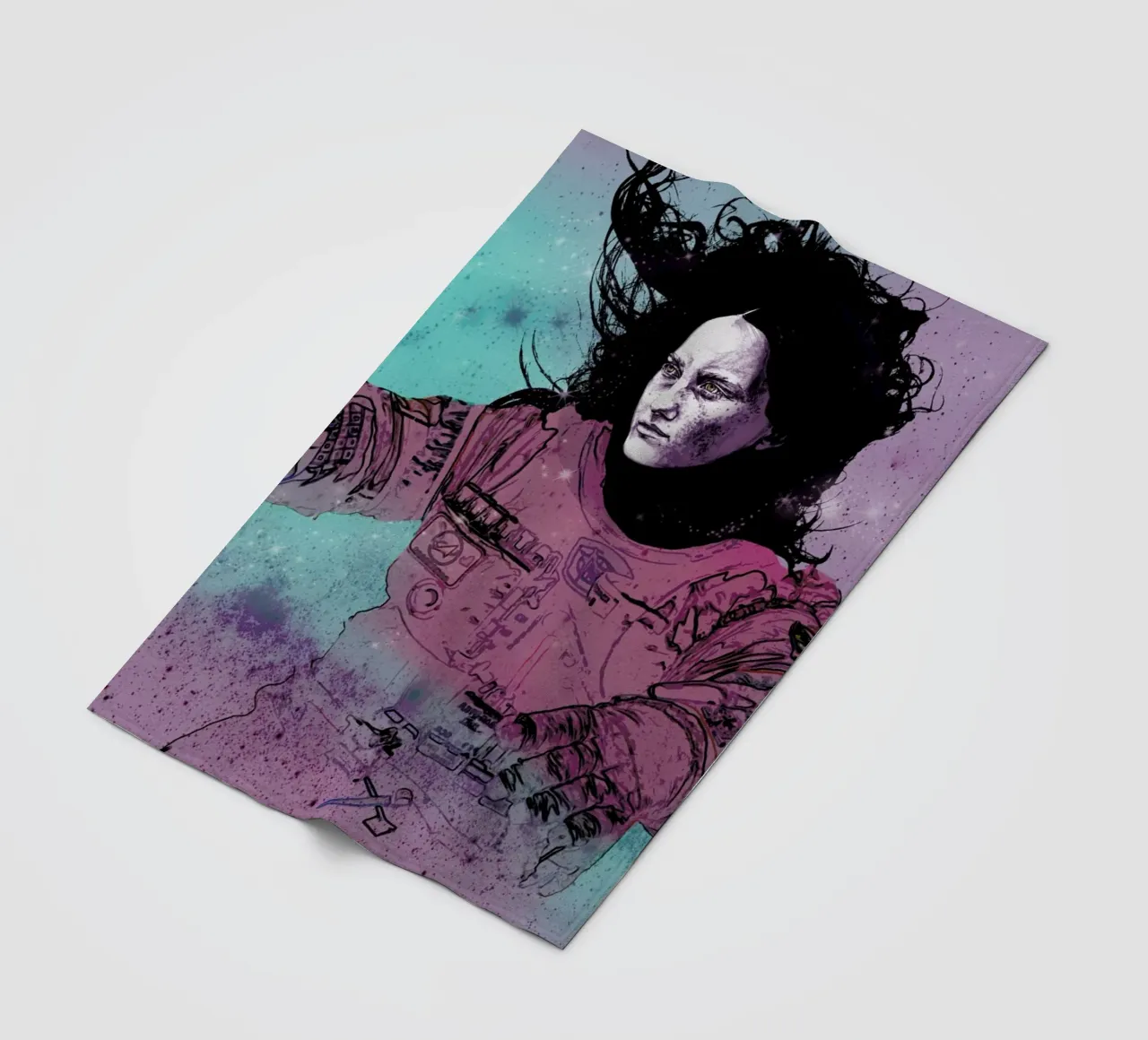 Astronaut 3 coperta in pile da Agnes KR Patience