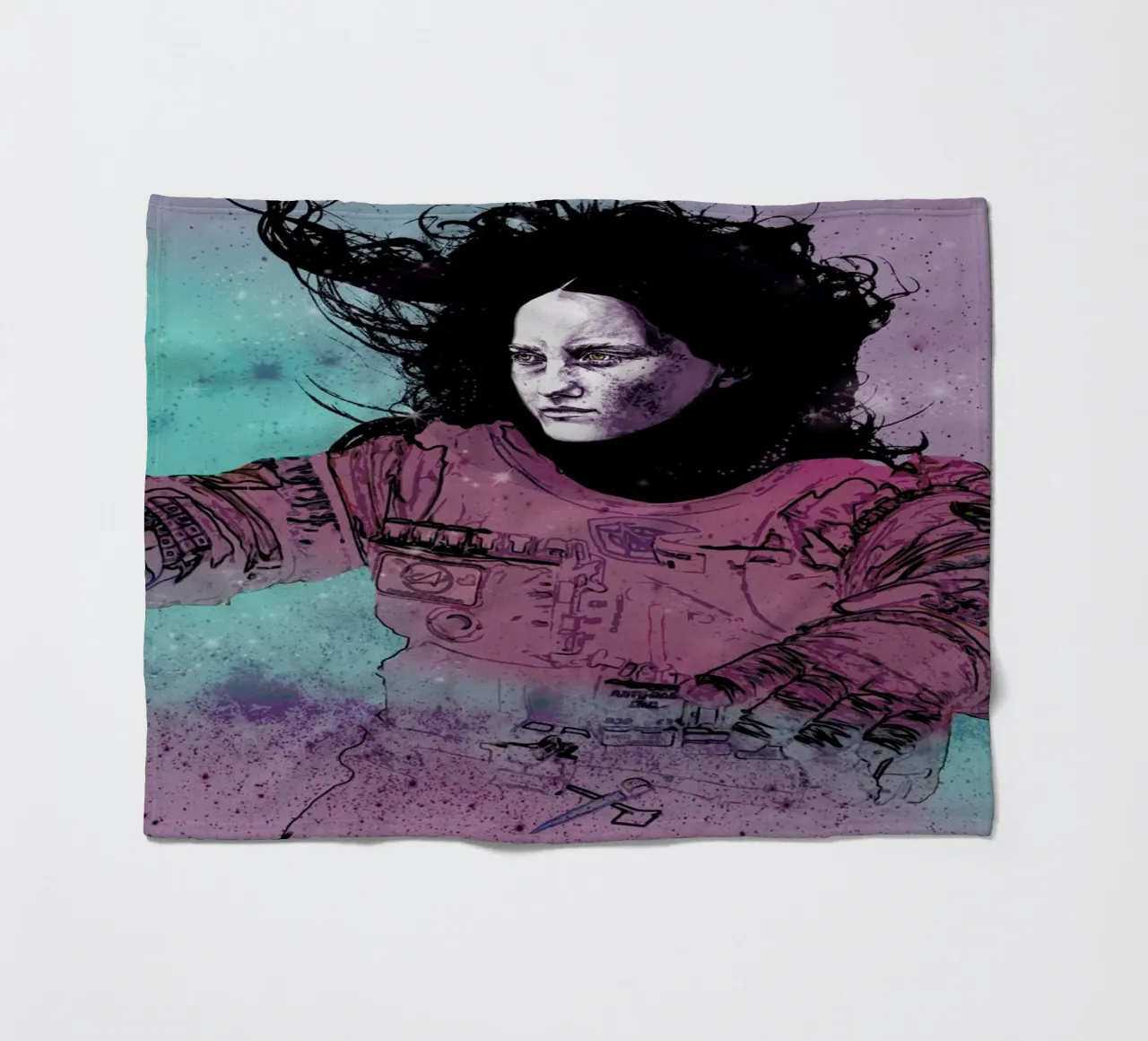 Astronaut 3 coperta in pile da Agnes KR Patience