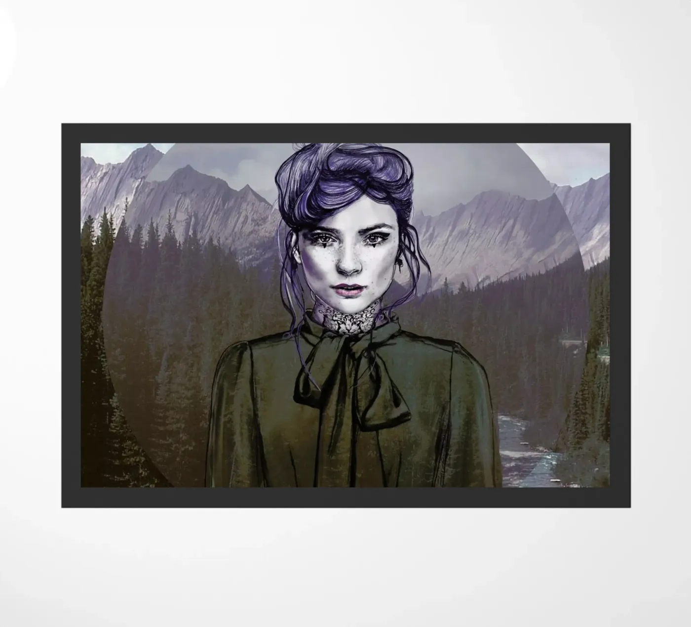 Purple Sky deurmat van Agnes KR Patience