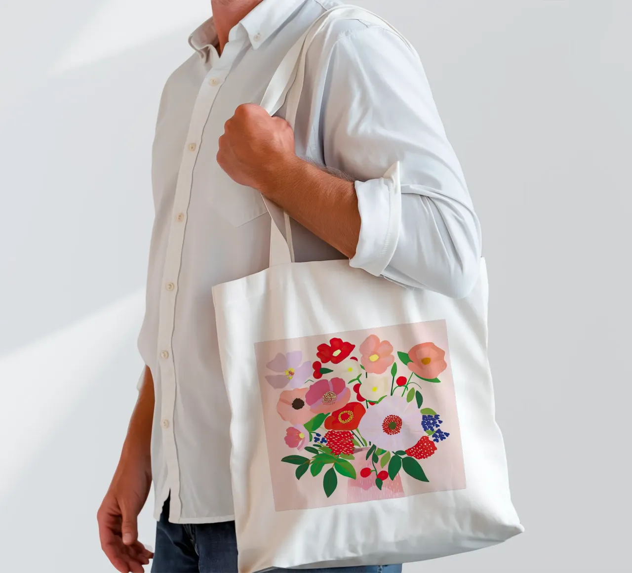 Gioia in fiore borsa in juta da DaarbyN