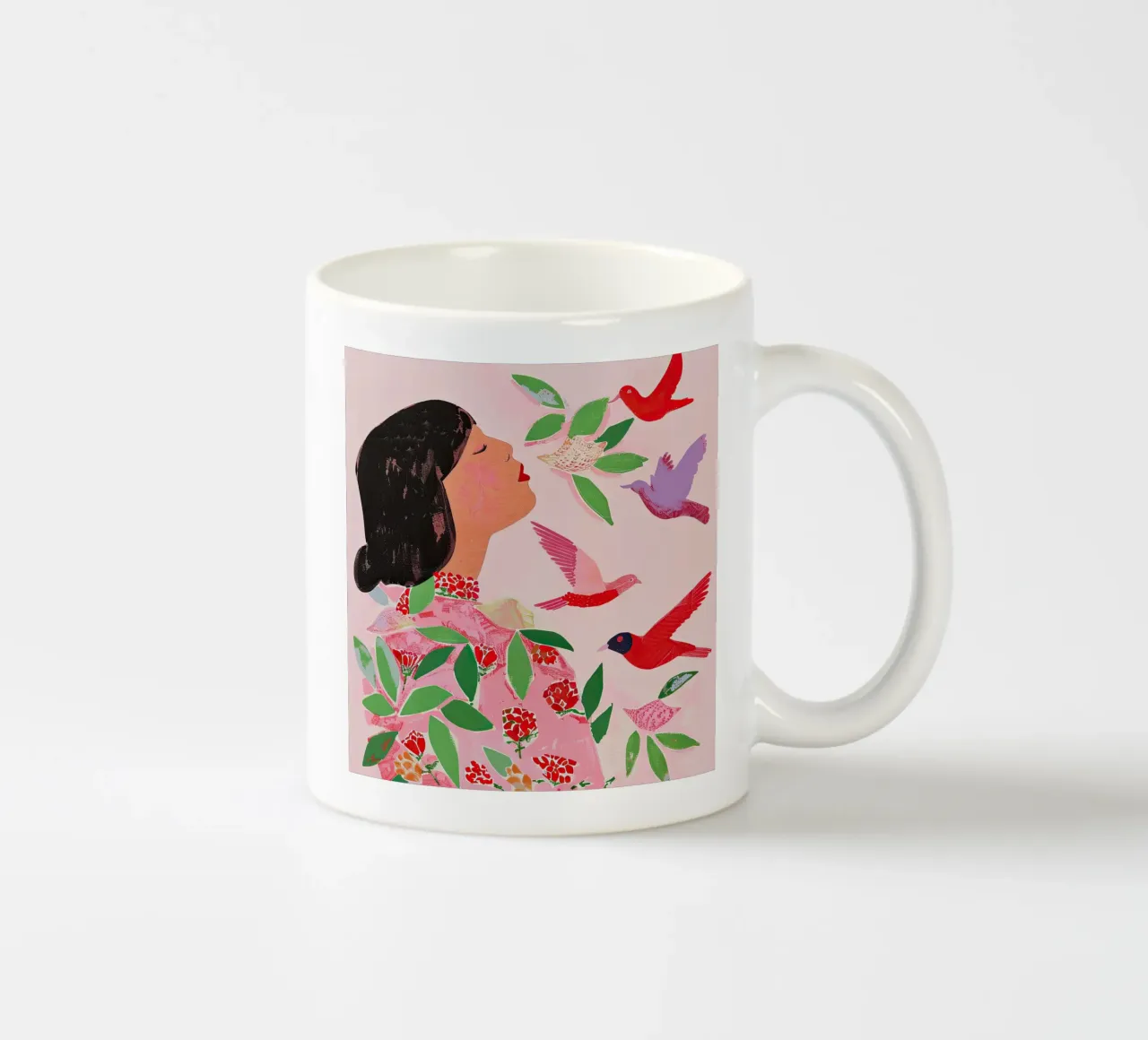Song of the Birds ceramic mug by DaarbyN