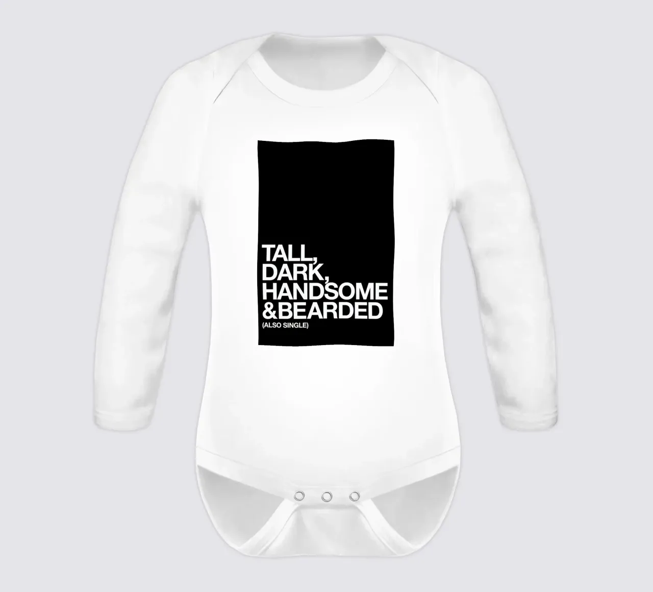 Tall Dark long-sleeve baby romper by Studio One