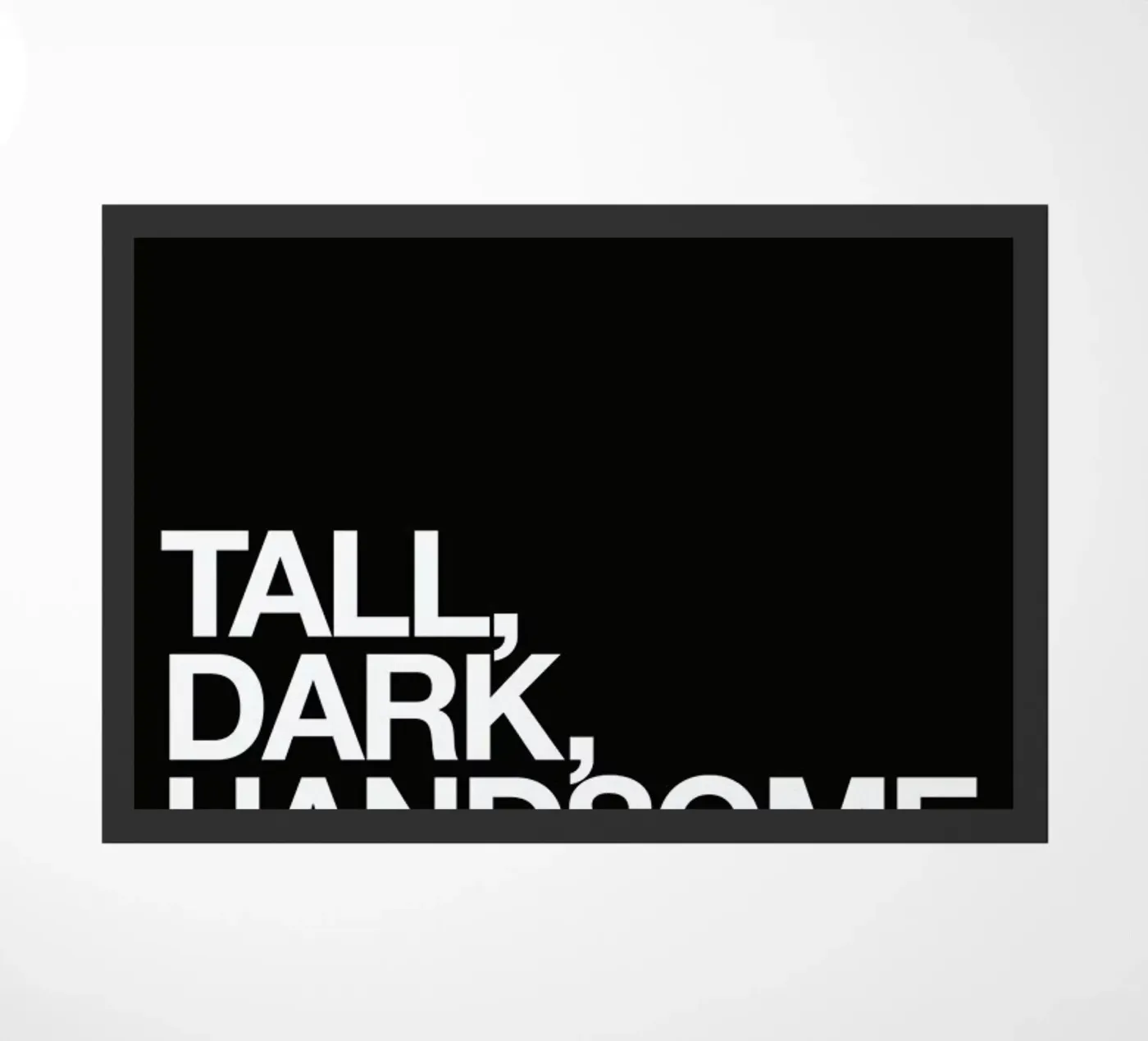 Tall Dark doormat by Studio One