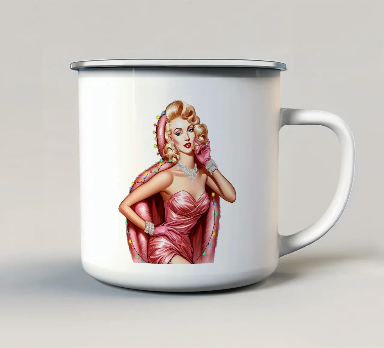 Buon Natale Marilyn tazza in smalto da ARTOMATIC