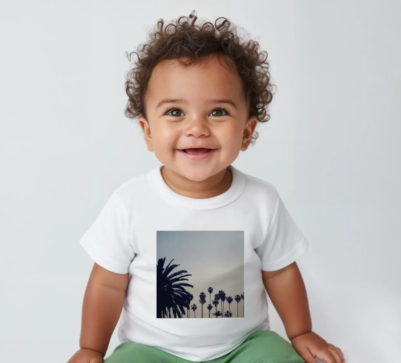 Echo Park Palms baby t-shirt by Catherine McDonald